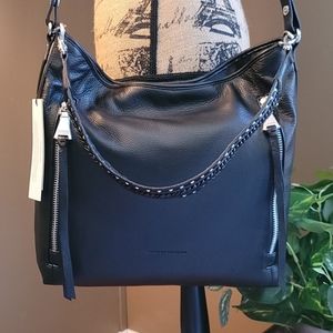 AIMEE KESTENBERG Zip Me Up Black Convertible Hobo Bag